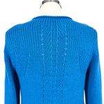 Poetry Cotton Tape High-Neck Sweater Soft Peacock Blue Size 6 Photo 7