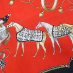 Vintage 60s Equestrian Horse Square Scarf Wraps Photo 10