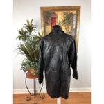 Vintage Maxam Women Medium Black Patchwork Lambskin Leather Coat Italian Mosaic Photo 3