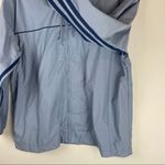 Adidas Vintage Sz Medium Windbreaker Jacket Blue Periwinkle Stripe Sleeves Photo 8