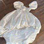 NWT CAROLINE CONSTAS Idola high low gown in white silk taffeta Size XS Photo 3