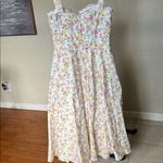 House Of CB  Rosalee Ivory Meadow Print Cotton Bustier‎ Sundress NWOT size L A-C Photo 7