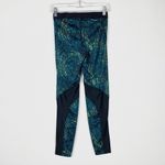 Nike Pro Dri-Fit Black & Green Geometric Sunburst Leggings Photo 1