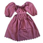 Anthropologie NWT Forever That Girl  Scalloped Mini Dress Rusty Brown size Medium Photo 8