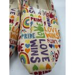 Toms Womens  Size 7.5 Shoes SlipOn Alpargata Unity Love Wins Pride Rainbow Canvas Photo 3