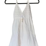 Glocomi Y2K White Crochet Cotton Embroidered Mini Dress Boho Beach Cover Up S Photo 0