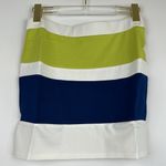English Factory  Green Blue White Striped Mini Skirt Size Small Photo 2