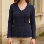 Valerie Bertinelli  Angora Blend Cable Sweater S Photo 1