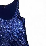 EXPRESS Navy blue  sequin tank top Photo 3