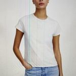 Madewell Slim Shrunken Tee Lightweight Cotton White Size XXS NU848 Photo 2