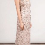 Nordstrom Rack NWT Mauby Satin Wrap Dress Dark Brown Giraffe / Size M Photo 6