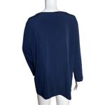 Chico's  Shirt Womens‎ XL Blue Slinky Travel Workwear Office Casual Minimalist Photo 2