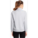 Balance Collection  Quilted‎ Funnel Cowl Neck Pullover Lightweight Gray Top Large Photo 2