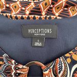 Perceptions NWT  Black Brown Sleeveless Floral Geometric Midi Dress Size Small Photo 3