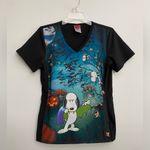 Snoopy Halloween Scrub Top‎ Size XS Photo 0