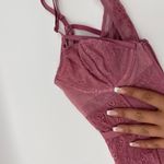 Victoria's Secret Victoria’s Secret Lingerie Pink Lace Lightly Lined Sheer Corset Top Size 34C Photo 5