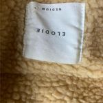 Elodie  Teddy Sherpa Fleece Zip Jacket Size Cozy Shacket Vanilla M Big Pockets Photo 1