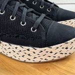 Bobs by Skechers Woven Canvas Espadrille Platform‎ Sneakers Black Tan 8 Photo 6