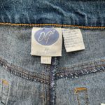 Vintage 90s Reworked Retro Disco Denim Rhinestone High Rise Wide Leg Tall Jeans Blue Size 12 Photo 11