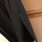 Nordstrom  the Catalog Pleated Babydoll Shoulder Pad Maxi Dress Black Small‎ Photo 5