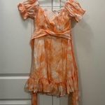 Angel Biba  Orange Creamsicle Tie Dye Ruffle Romper Size XS $100 Photo 0