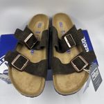 Birkenstock Arizona Mocca Brown Soft Footbed Suede Leather Women Sandals Size 8 Photo 2