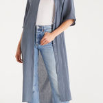 Z Supply  Womens XS/S Blue Button Front‎ Maxi Dress Shirt Cover Up Photo 0