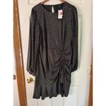 Torrid ‎ Party Dress Sparkle Ruched Long Sleeve Plus Size 2 / 2X Photo 9