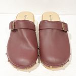 Torrid  Studded Mini Clog WW in Burgundy Red Size 8.5 Faux Wood Platform Comfort Photo 1