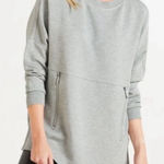 Varley  Bayliss grey crewneck tunic length sweatshirt grey Medium Photo 0