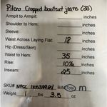 Pilcro and the Letterpress  cropped raw hem‎ bootcut jeans, side zip, size 33 Photo 11