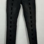 BLANK NYC Skinny Classique Lace Up Front Black Jeans Size 26 Photo 0