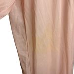 Vintage 60's Ashley Ames Nylon Robe L Pink Embroidered Tie Front Peignoir Size L Photo 3