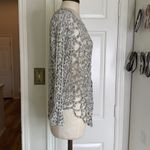 Tempo Paris Y2k vintage asymmetrical crochet metallic bell sleeve blouse Photo 11