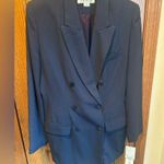 Chaus Double Breasted Blazer Long Suit Jacket Navy Blue Womens Size 10 New Photo 0
