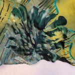 Vintage Burnout Velvet Silk Top Button Sequins Artsy Floral Abstract Size S Photo 6