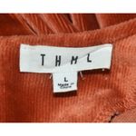 THML Fall Women Size L Corduroy Orange Rust Puff Short Sleeve Top Shirt Soft Photo 6