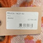 FRNCH Paris Orange Pink Animal Print Sweater Vest Large Shawl Collar Button New Photo 10