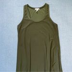 Leith  Scoop Neck Midi Shift Dress Size S in Olive Photo 1