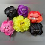 6 Flower Pins for Hair, Clothes or hats‎ Colorful Feathers too, size 6 Photo 2