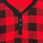 Buffalo Plaid Long Sleeve Shirt Size Small, Black & Red, Three Button Red Photo 4