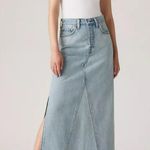 Levi's  Icon Long Light Blue Denim Maxi Skirt 26 EUC Photo 9