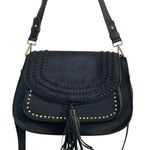 Antik Kraft  Black Vegan Leather Shoulder Bag Photo 0
