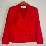 Vintage David Hayes Saks Fifth Avenue Red Blazer Preppy School Twee College Size 14 Photo 0