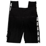 PINK - Victoria's Secret PINK by Victoria Secret High Waisted Black Leggings White “PINK” Sides SZ Smalll Photo 2