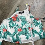 Lulu’s Evadne White and Teal Tropical Print Two Photo 10