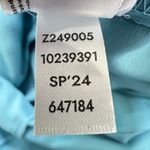 Venus  Teal Satin Slip Dress Size 8 Cowl‎ Neck Adjustable Straps Midi Slit Party Photo 4