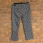 Laundry by Shelli Segal Cropped Pants Womens 4 Black White Geometric Print Work Photo 1