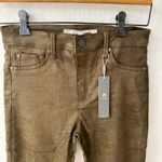 Tractr Olive Green Suede Line Pattern Skinny Jeans 4/27 Photo 3