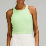 Lululemon  NWT Ebb To Street Cropped Workout Tank in Scream Green Light 12 Neon Photo 0